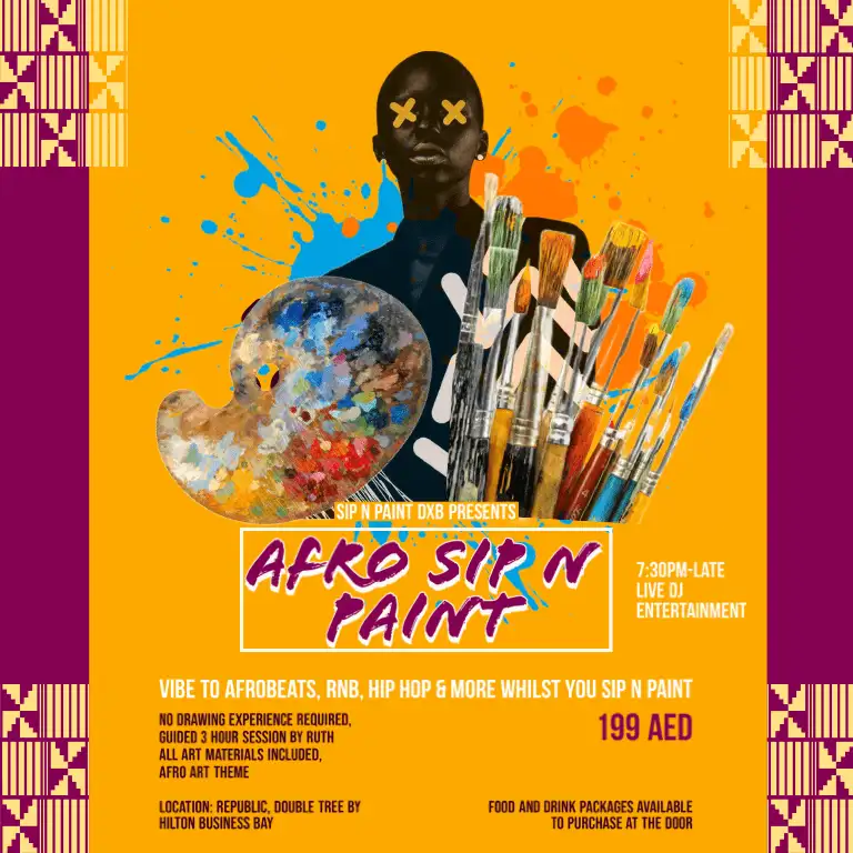 The Afro Sip and Paint Art Experience
