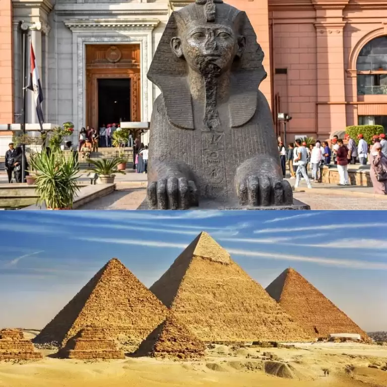 A day tour to Giza Pyramids, Grand Sphinx & The Egyptian Museum