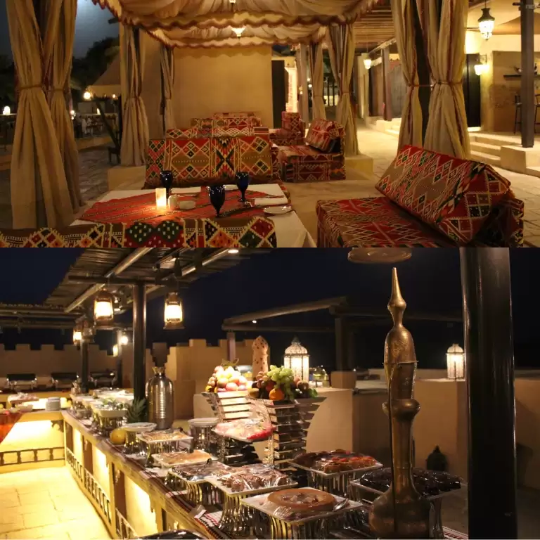 Abu Dhabi Sunset Desert Safari with BBQ, Camel Ride & Sandboarding