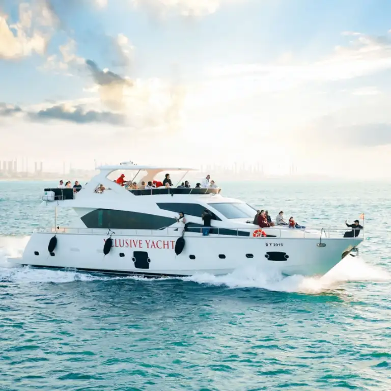 Dubai Harbour Superyacht Experience with Live station & Drinks