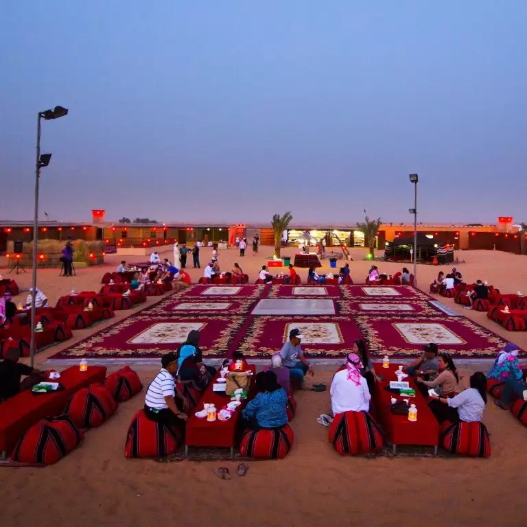 Dubai Sunset Safari Delight with BBQ dinner and camel ride