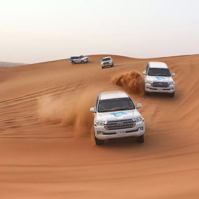 Morning Desert Safari Dubai with Dune Bashing, Sand Boarding & Camel Ride