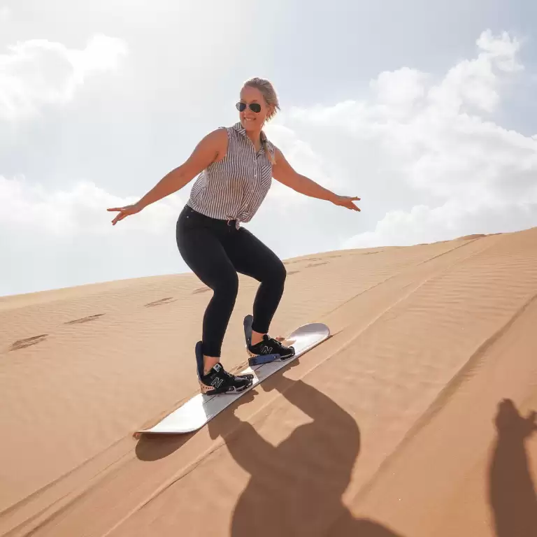 Morning Desert Safari Dubai with Dune Bashing, Sand Boarding & Camel Ride