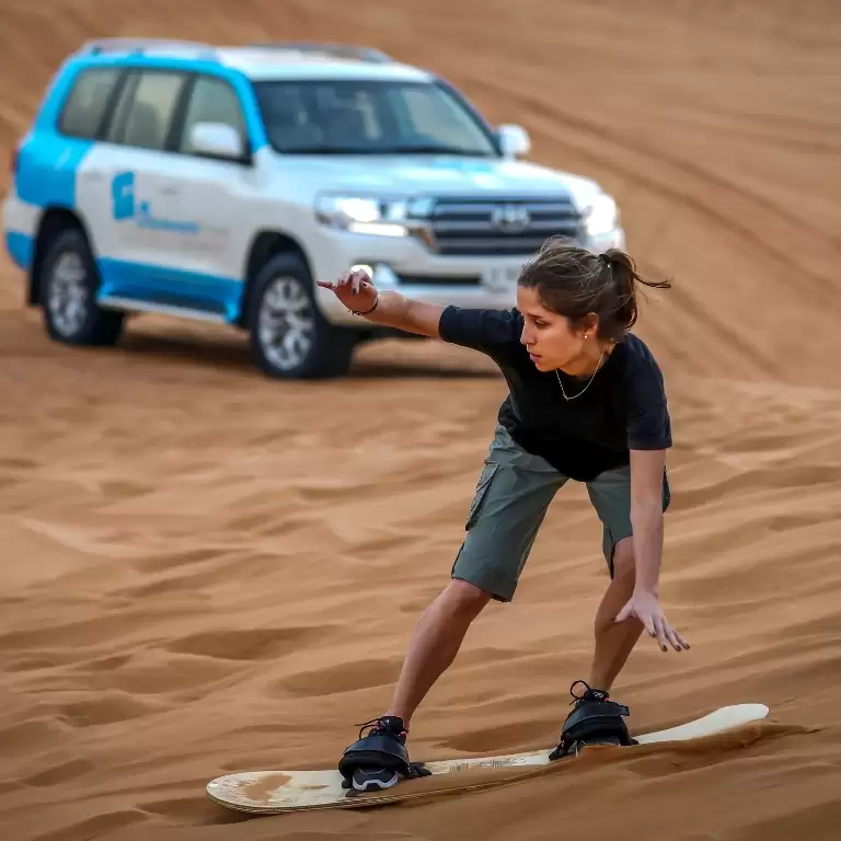 Morning Desert Safari Dubai with Dune Bashing, Sand Boarding & Camel Ride