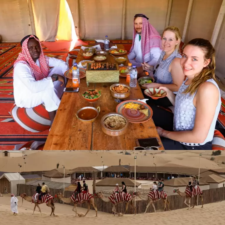 Overnight Red Dune Desert Safari with Dune Bashing, BBQ Dinner & Breakfast