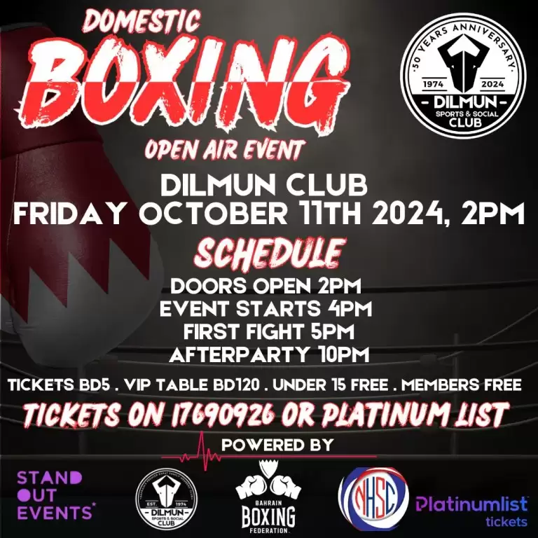 Domestic Boxing Open Air Event At Dilmun Club Bahrain