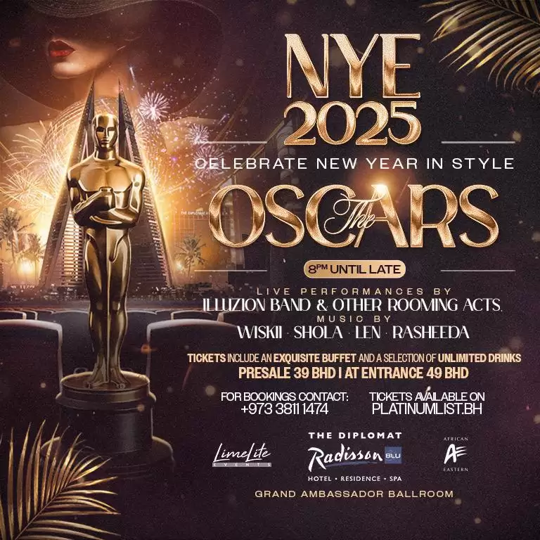 Oscars Night at The Diplomat Radisson Blu Hotel, Residence & Spa