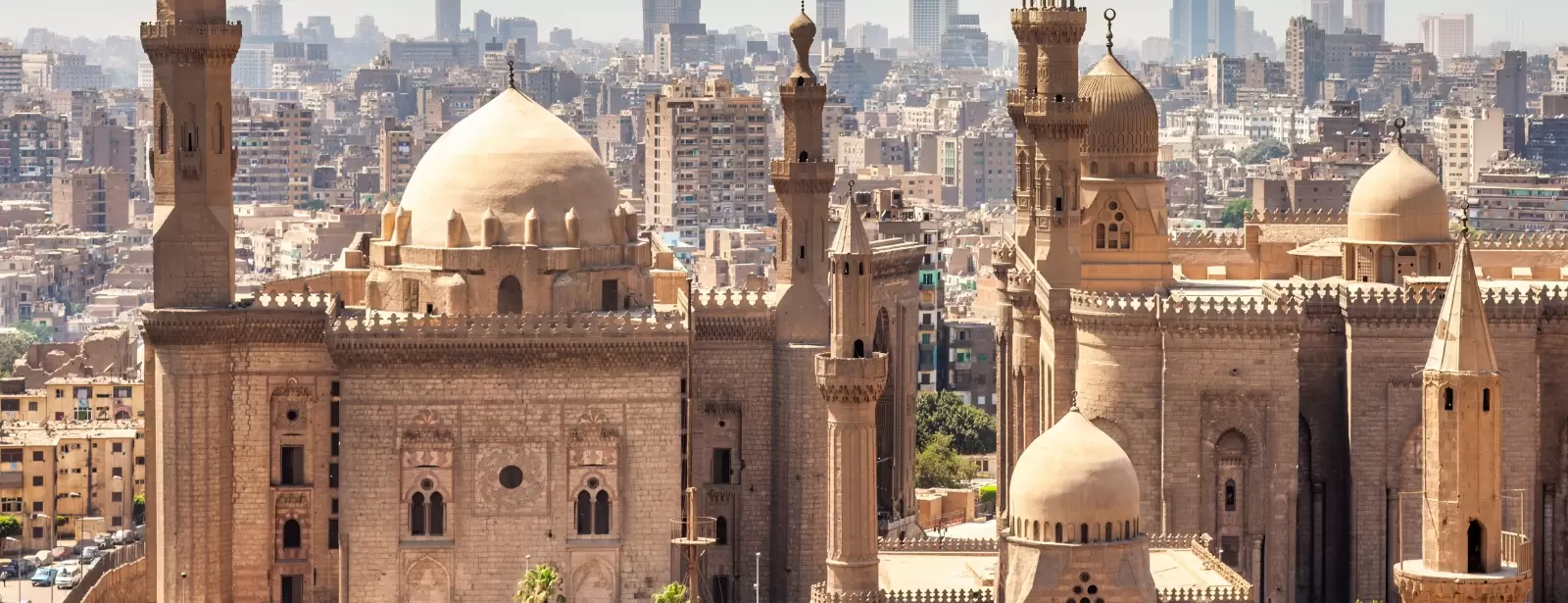 Old Cairo with the hanging church, Coptic Museum, and Sultan Hassan Mosque