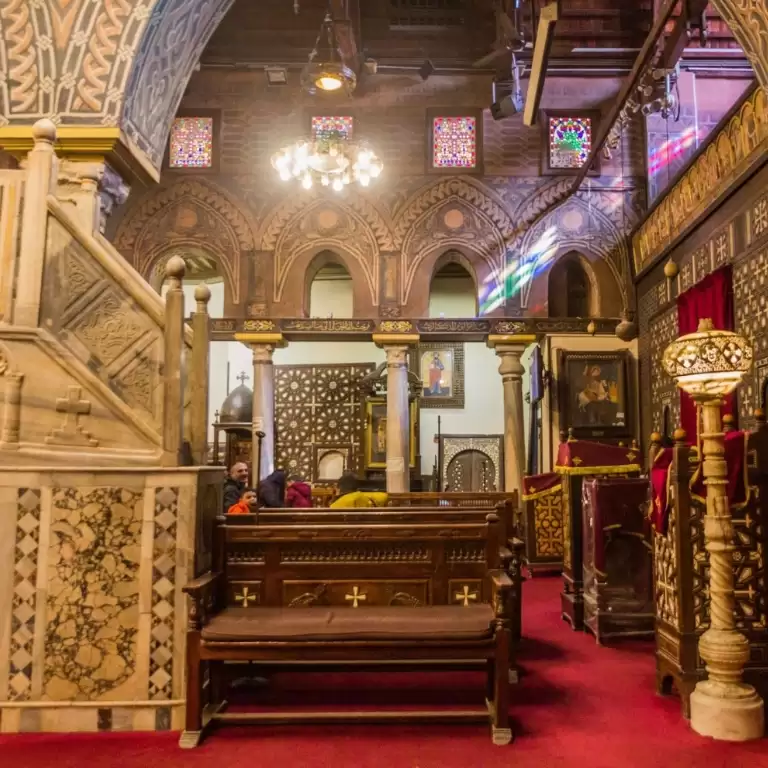 Old Cairo with the hanging church, Coptic Museum, and Sultan Hassan Mosque