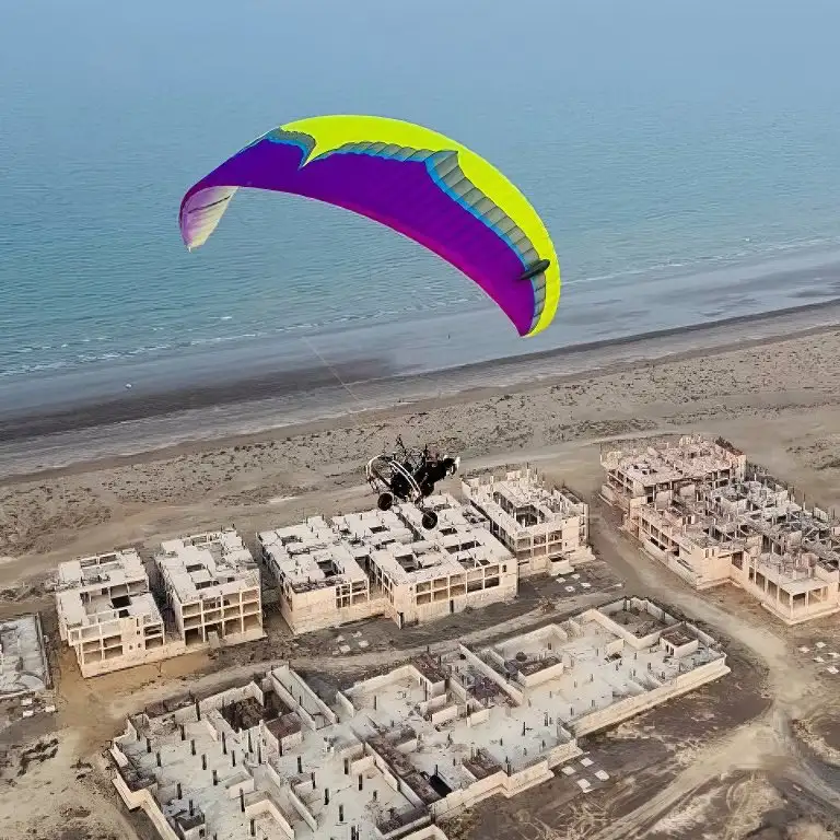 Paramotoring in Sawadi Beach