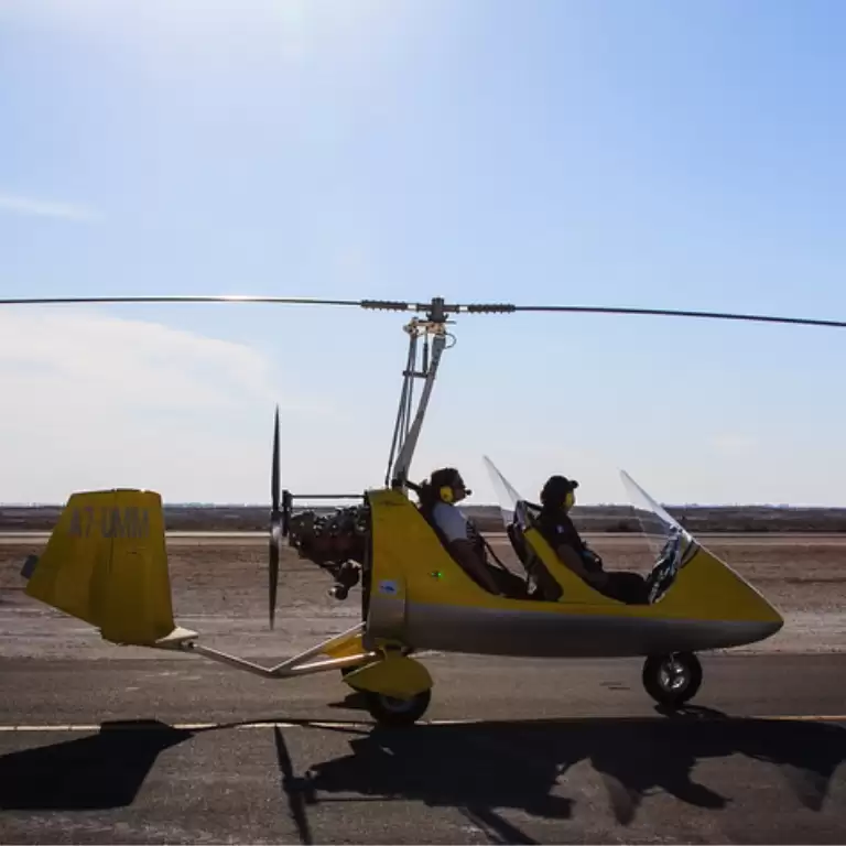 Flying On a Gyrocopter Around Al Khor