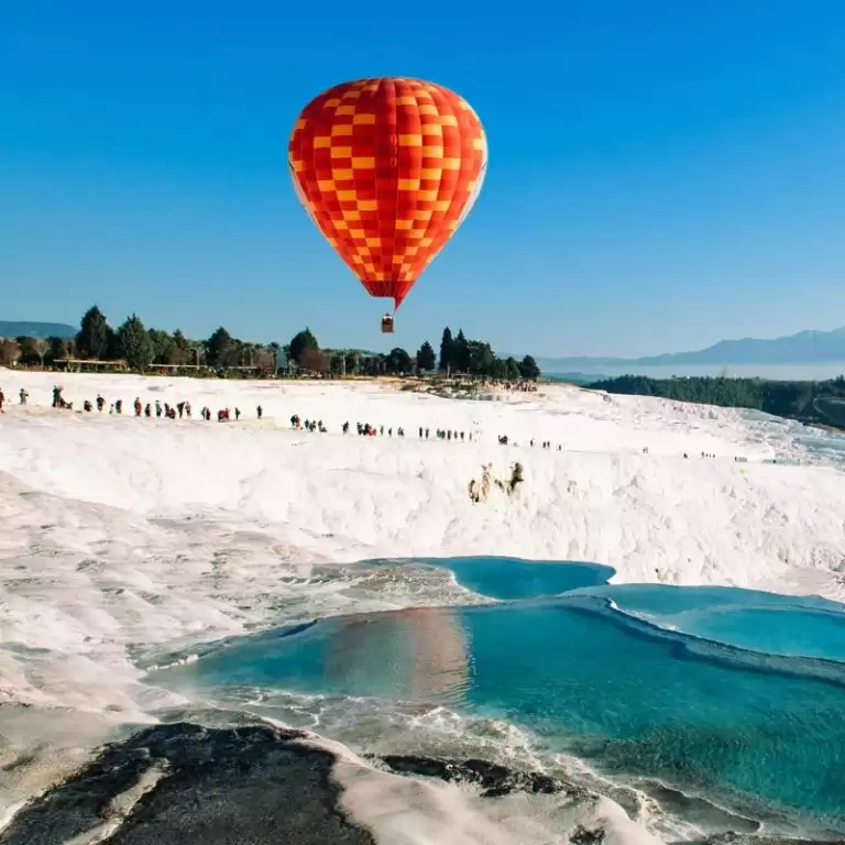 Pamukkale Hot Air Balloon Flight from Antalya with Lunch & Transfer