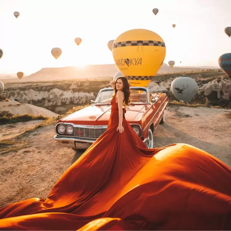 Cappadocia Classic Car and Photo Shoot with Dress