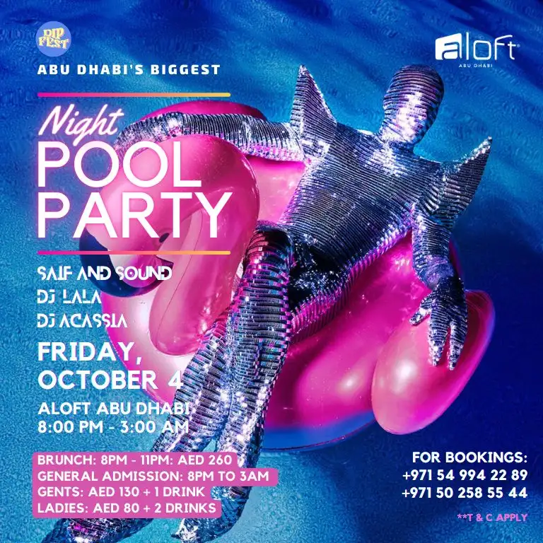 Aloft Pink Pool Party in Abu Dhabi