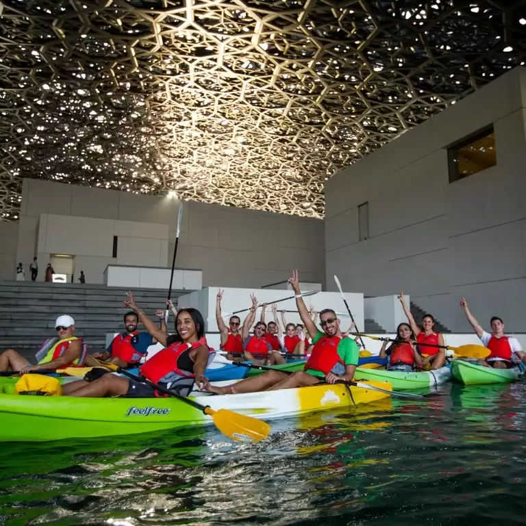Full moon kayak tour at louvre Abu Dhabi