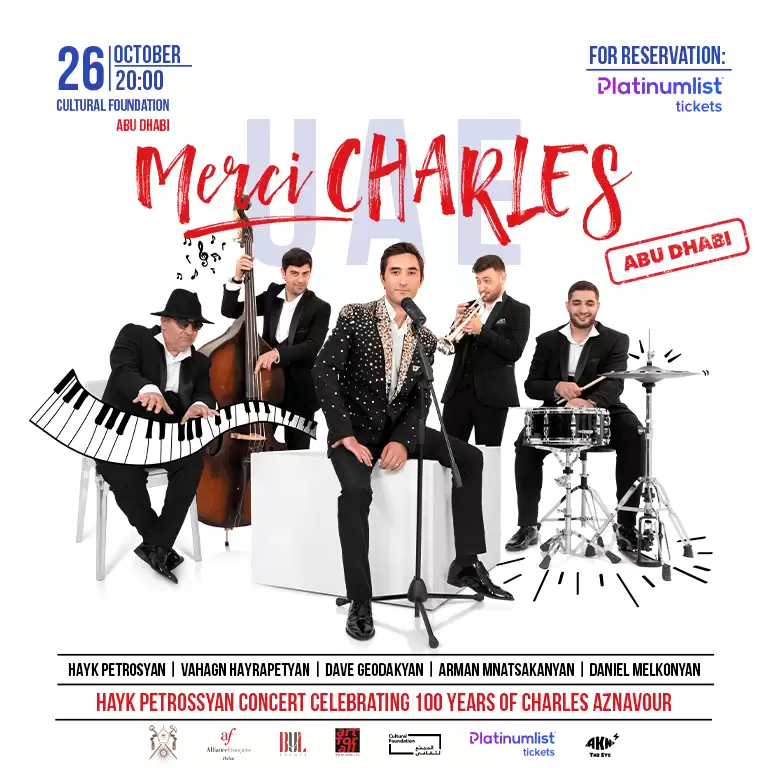 Merci Charles concert by Hayk Petrossyan at Cultural Foundation, Abu Dhabi