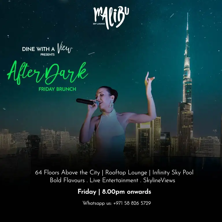 After Dark Friday Brunch at Malibu Sky Lounge, Dubai
