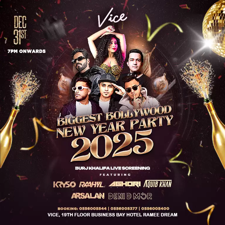 Biggest Bollywood New Year Party at Vice, Dubai