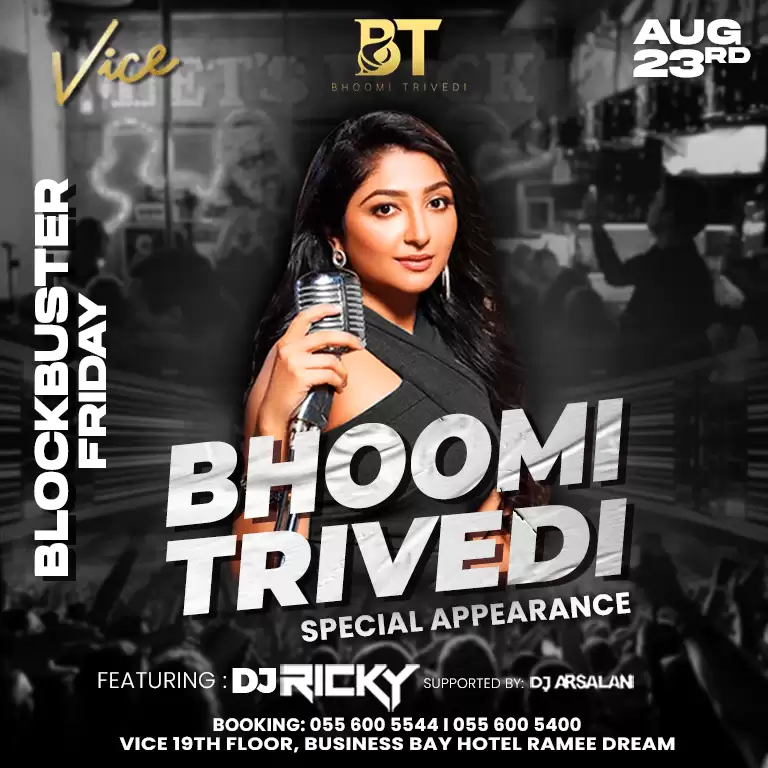 Blockbuster Friday with Bhoomi Trivedi at Vice in Dubai