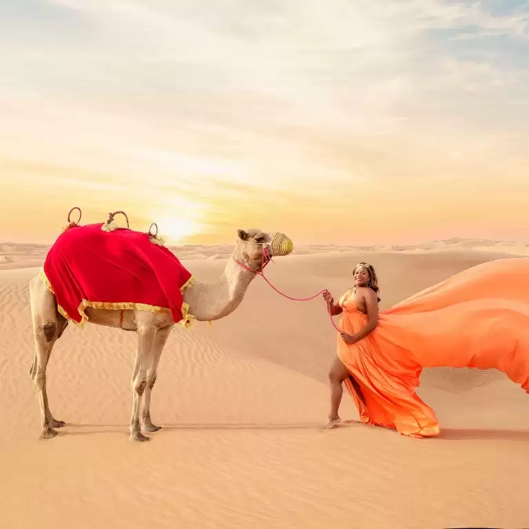 Dubai Desert Flying Dress Videography Tour