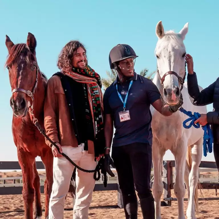 Morning Horseback Riding in Dubai Desert with Shared Transfer