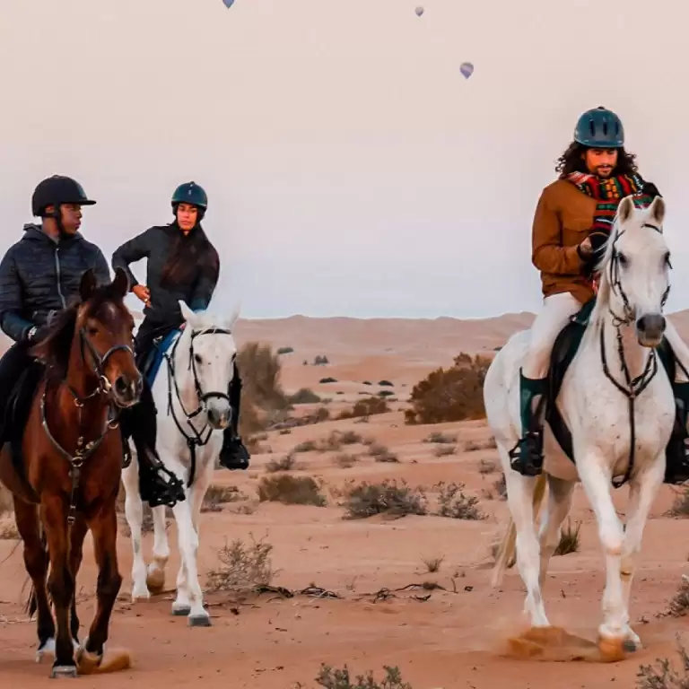 Morning Horseback Riding in Dubai Desert with Shared Transfer