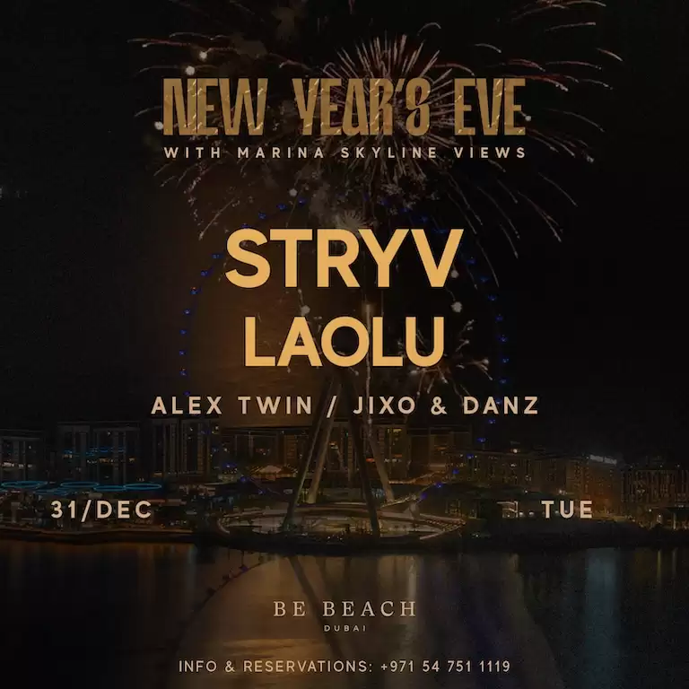New Year’s Eve at Be Beach with Laolu & Stryv