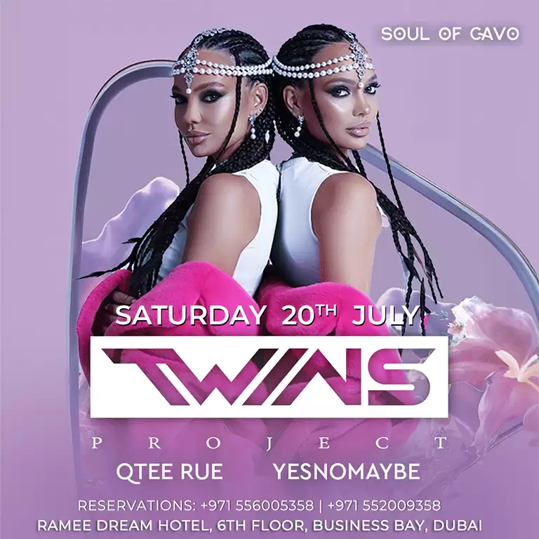 Soul of Cavo Presents Twins Performing Live at Cavo, Dubai