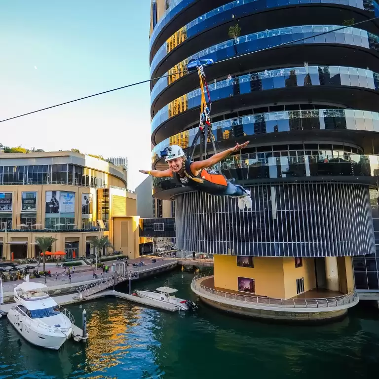 XLine Dubai Marina - The Longest Urban Zipline in The World