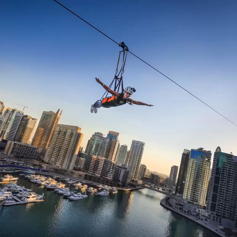 XLine Dubai Marina - The Longest Urban Zipline in The World