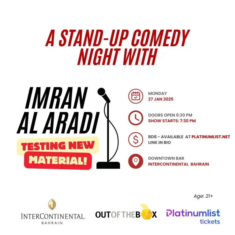 A Comedy Night with Imran Al Aradi At The InterContinental Hotel Bahrain