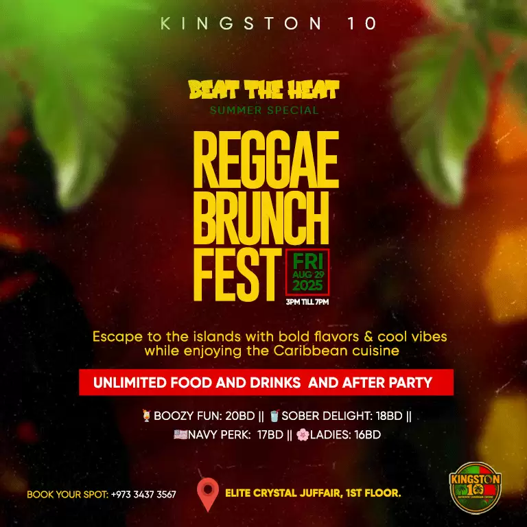 Beat the Heat Reggae Brunch Fest at Kingston 10, Bahrain