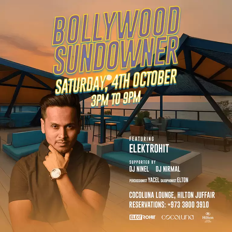 Bollywood Sundowner at Cocoluna Lounge, Hitlton Juffair