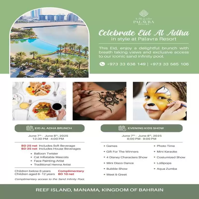 Celebrate Eid Al Adha at Palavra Resort