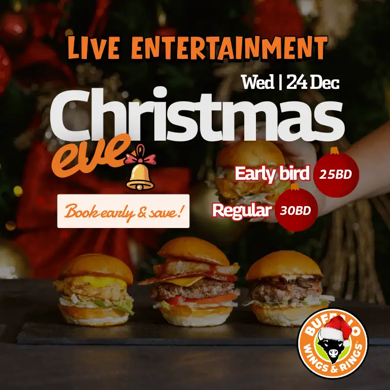 احتفال عشية عيد الميلاد في بوفالو وينجز آند رينجز، البحرين