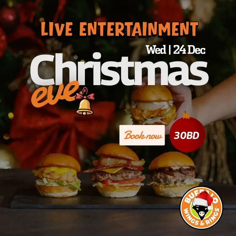 احتفال عشية عيد الميلاد في بوفالو وينجز آند رينجز، البحرين