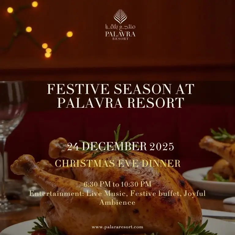 Festival Sezonu, Noel Arifesi Yemeği, Palavra Resort, Bahreyn