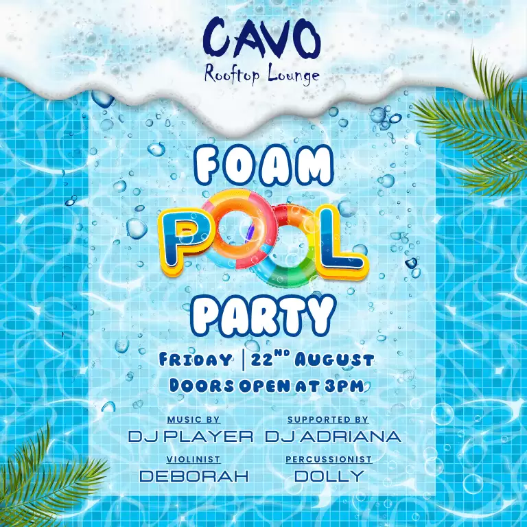 Foam Pool Party at Cavo Rooftop