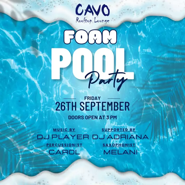 Foam Pool Party at Cavo Rooftop