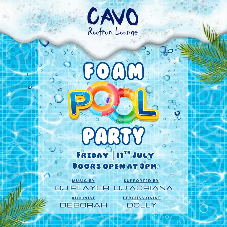 Foam Pool Party at Cavo Rooftop Bahrain
