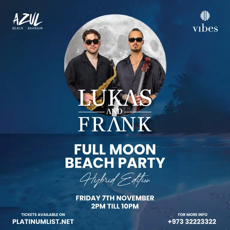 Full Moon Beach Party Featuring Lukas & Frank