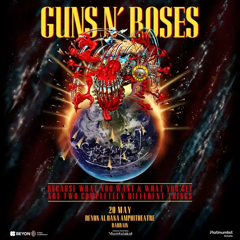 Guns N' Roses live at Beyon Al Dana Amphitheatre, Bahrain