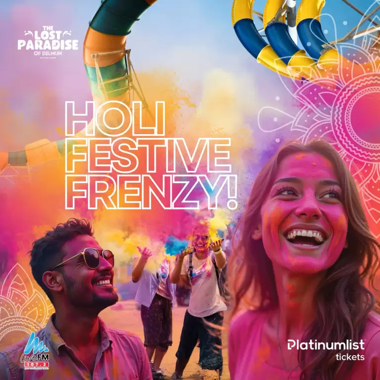 Holi Festival at The Lost Paradise of Dilmun Water Park