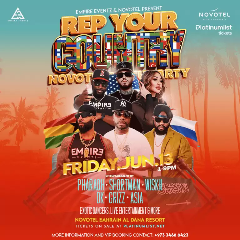 Rep Your Country - Novotel Beach Party