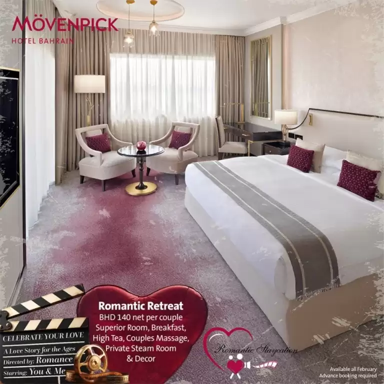 Romantic Retreat Room Package at Mövenpick Hotel Bahrain