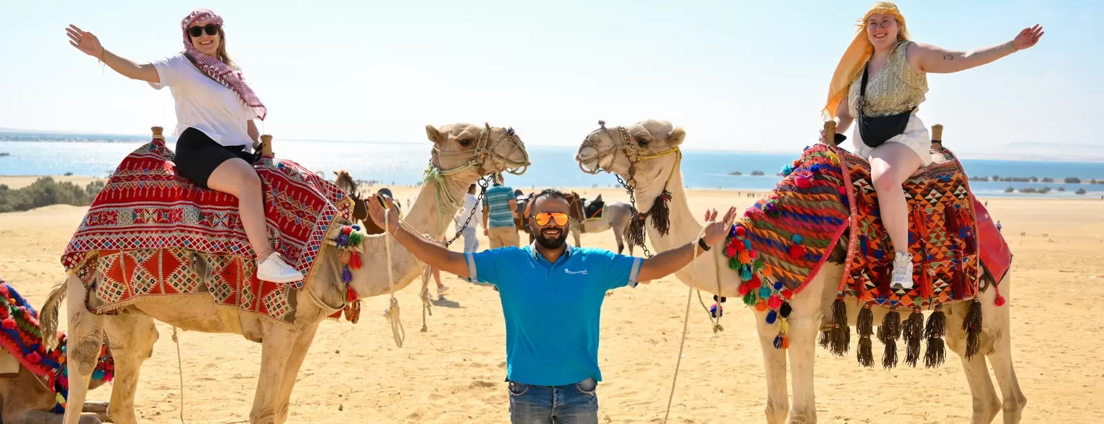 From Cairo: 4x4 Desert Safari with Sandboarding, Camel Ride, Magic Lake, and Lunch