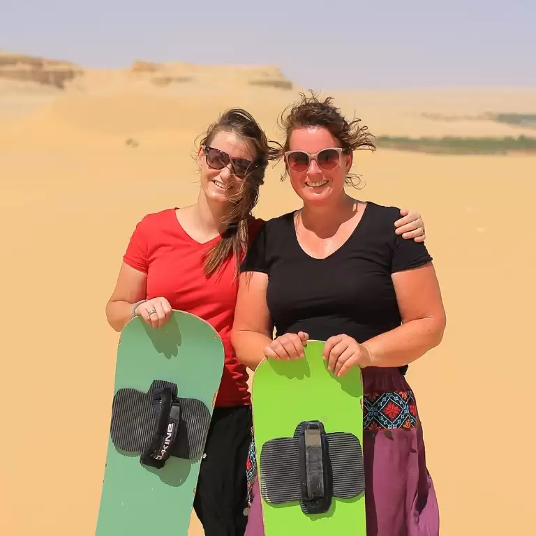From Cairo: 4x4 Desert Safari with Sandboarding, Camel Ride, Magic Lake, and Lunch