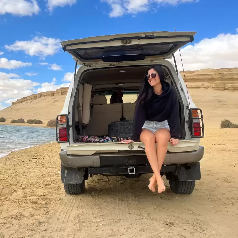 From Cairo: 4x4 Desert Safari with Sandboarding, Camel Ride, Magic Lake, and Lunch