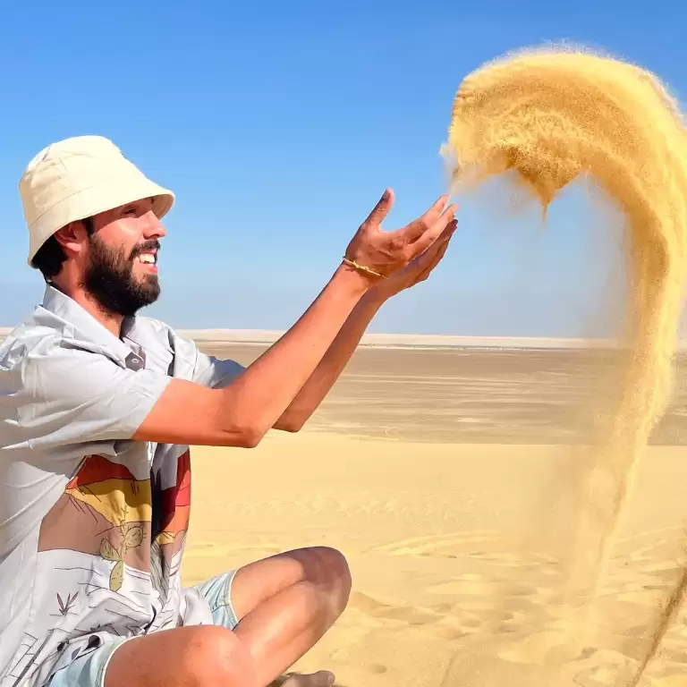 From Cairo: 4x4 Desert Safari with Sandboarding, Camel Ride, Magic Lake, and Lunch
