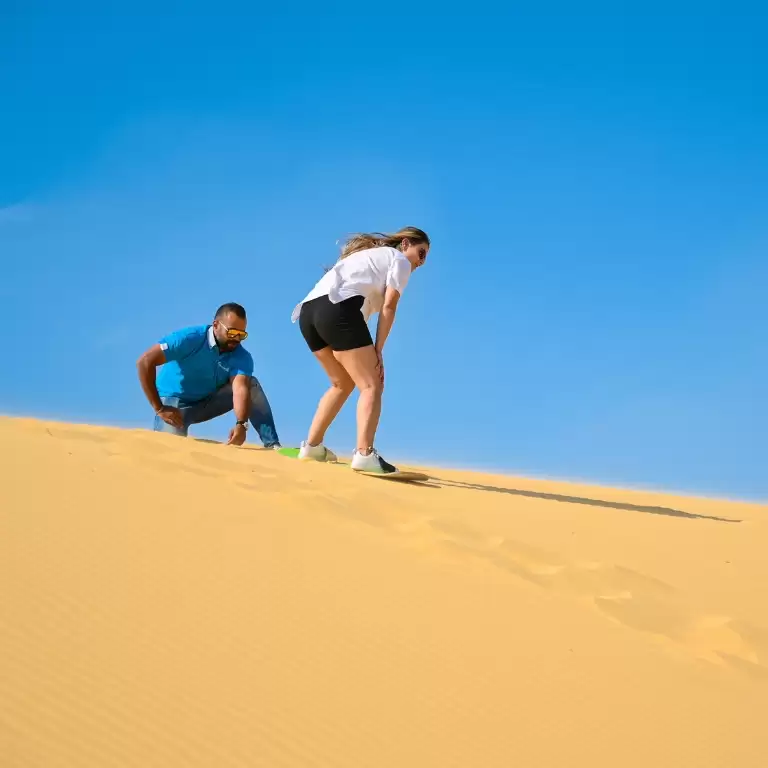 From Cairo: 4x4 Desert Safari with Sandboarding, Camel Ride, Magic Lake, and Lunch